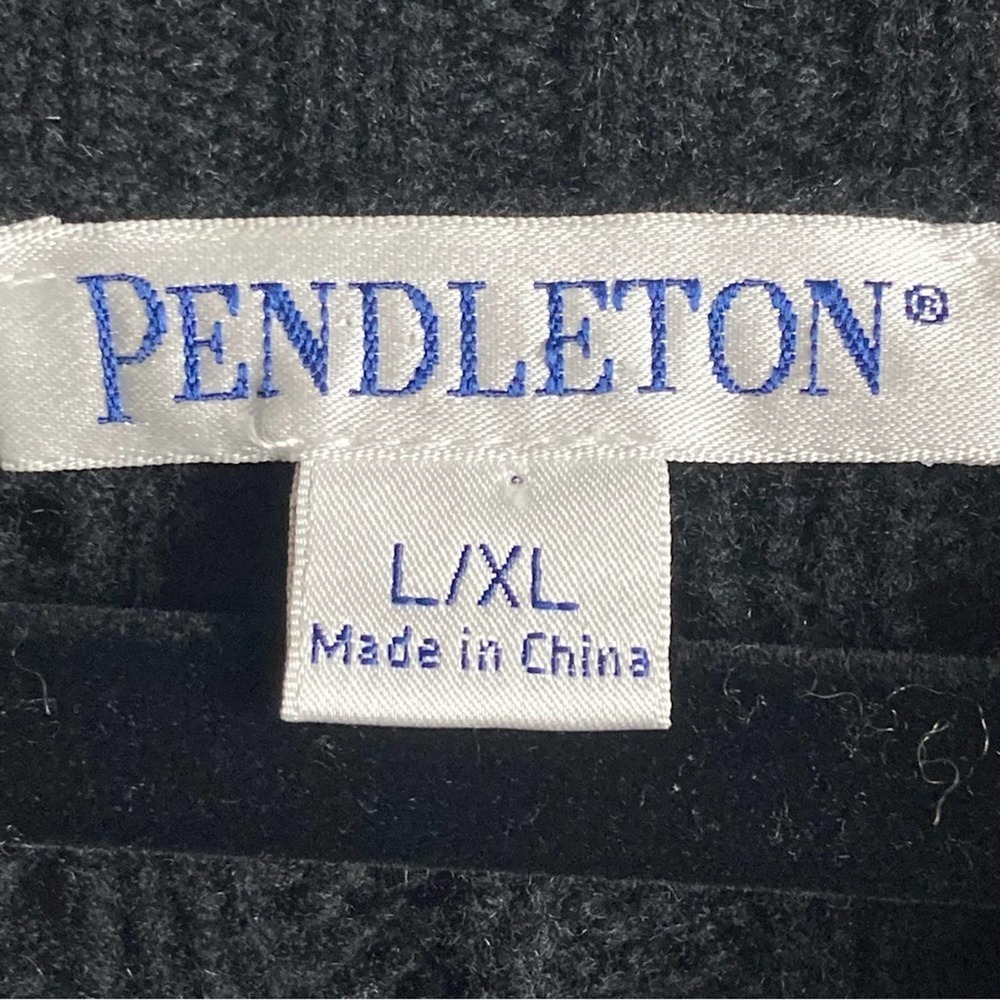Pendleton Sweater Poncho Large/Extra Large Black - image 6